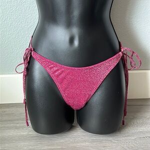 Grape sparkle string triangl bathing suits bottom